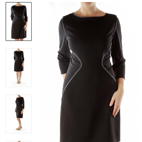 Max Studio Black Boat Neck Dress sz XL - Picture 2 of 6